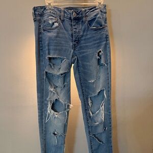 American Eagle Distressed Jeans with buttons